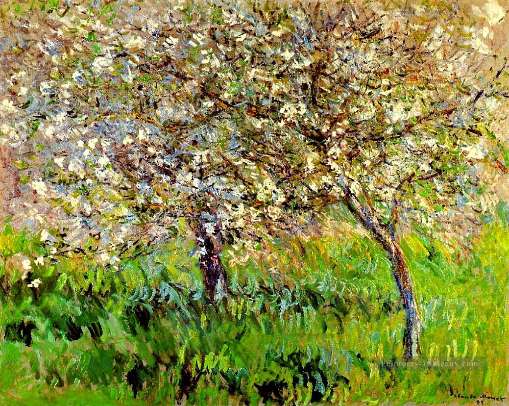Les pommiers en fleurs à Giverny Claude Monet Peintures à l'huile